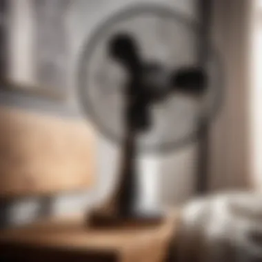 Energy-efficient fan in stylish bedroom setting