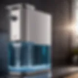 Efficient Water Purification Process Purified water flowing from modern filtration system