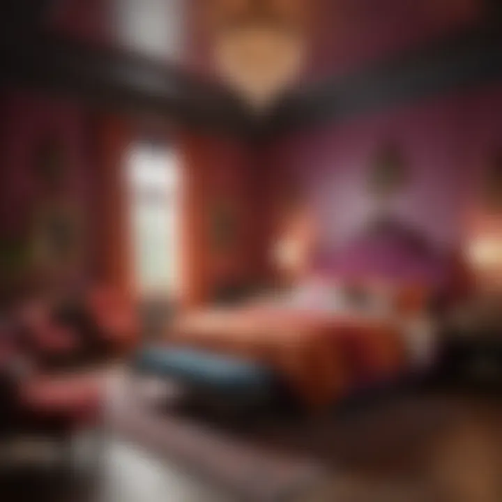 A vibrant bedroom showcasing the impact of bold colors on personal expression.