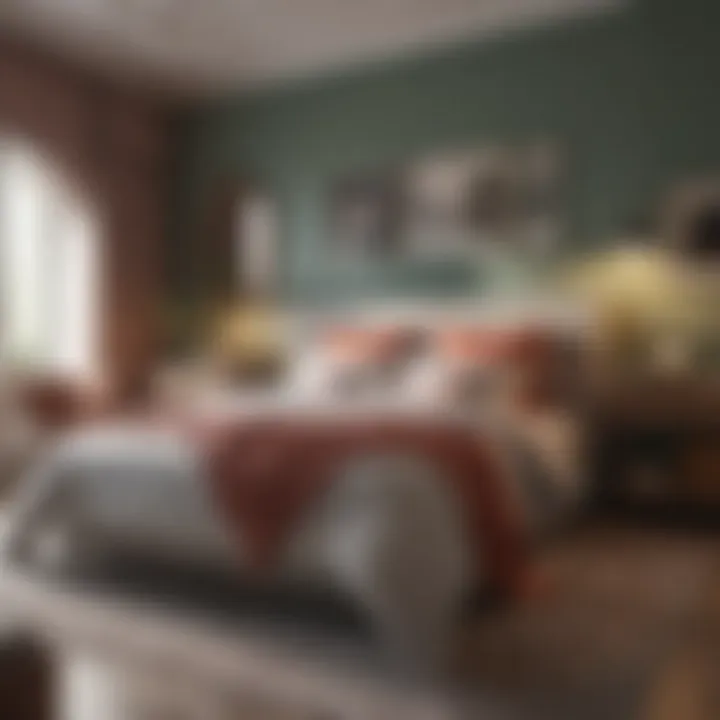 An infographic illustrating the psychological effects of different bedroom colors.