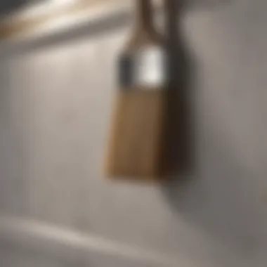 Close-up of brush application technique