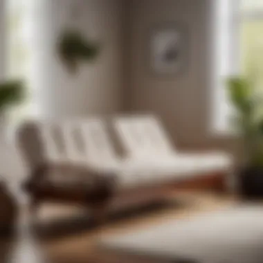 Stylish Functionality of a Futon Functional futon in a stylish guest bedroom decor