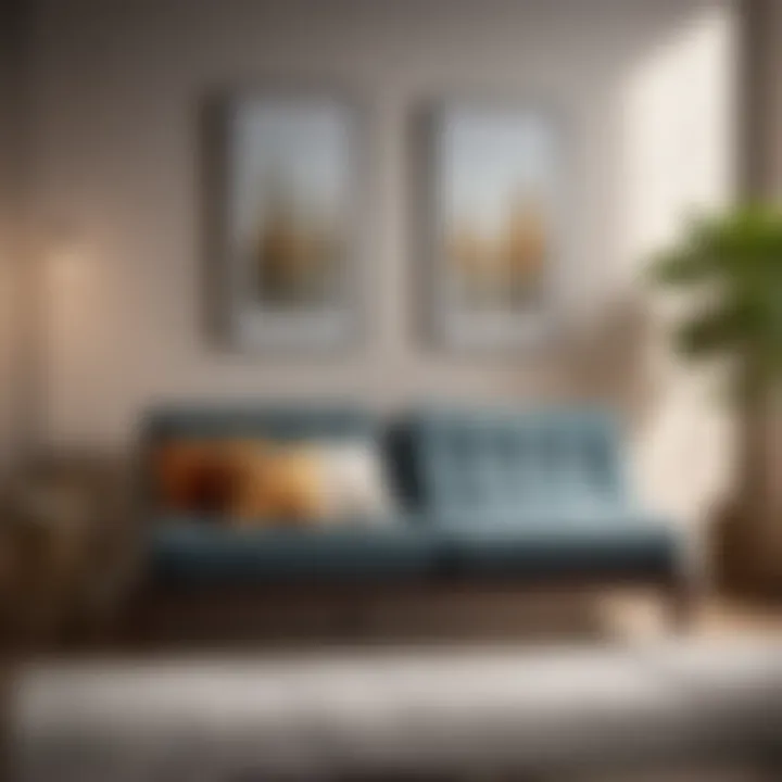Sleek and modern futon design for guest bedroom