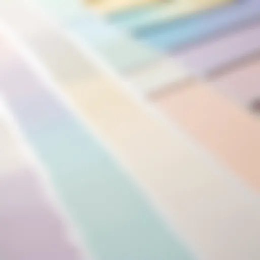 Elegant palette of soft pastel hues