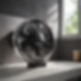 Modern sleek design small fan for bathroom