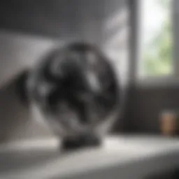 Modern sleek design small fan for bathroom