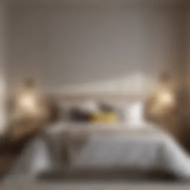 An elegant bedroom adorned with neutral tones, emphasizing sophistication and simplicity.