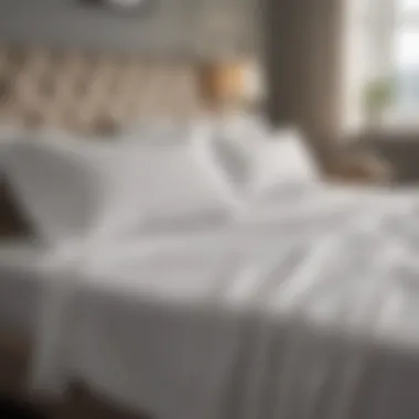 Aesthetically Pleasing Bed with Fitted Sheets A beautifully made bed showcasing perfectly fitted sheets on a twin mattress