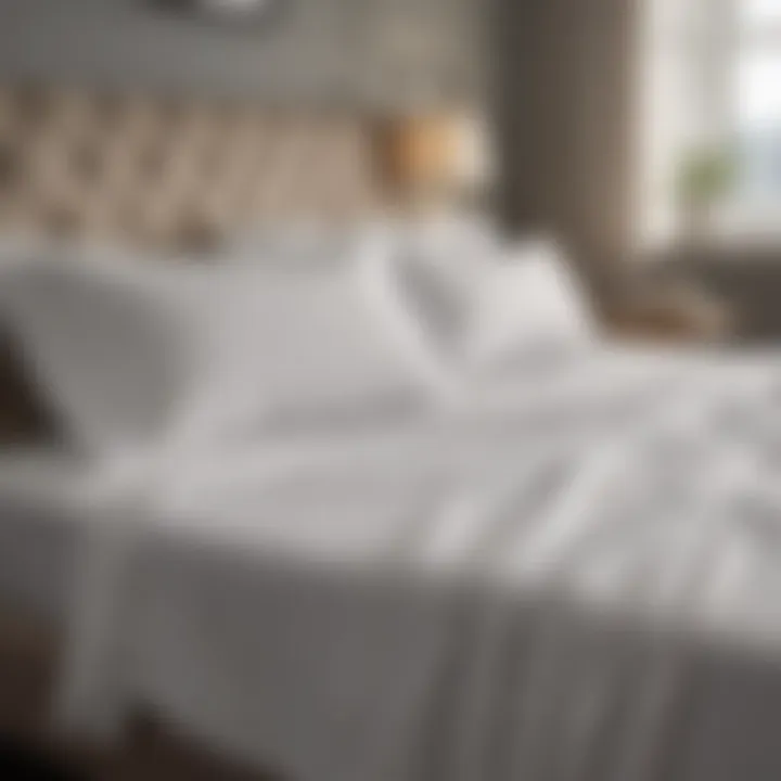 Aesthetically Pleasing Bed with Fitted Sheets A beautifully made bed showcasing perfectly fitted sheets on a twin mattress