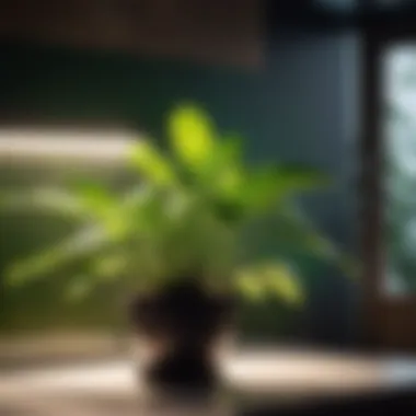 Promoting Plant Wellness with Fluorescent Lighting Indoor plant thriving under fluorescent lights