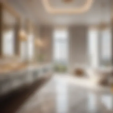 Elegant Bathroom with Marble Accents Luxurious bathroom with marble accents