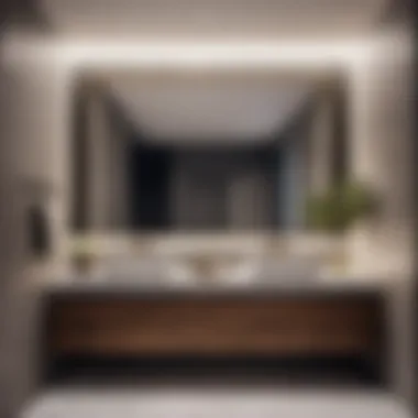 Contemporary Bathroom with Bold Accent Modern bathroom with bold accent wall