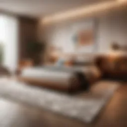 Elegant bedroom with perfectly sized rug