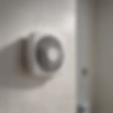 Quiet Operating Bathroom Fan Quiet operating bathroom fan installed in a modern bathroom