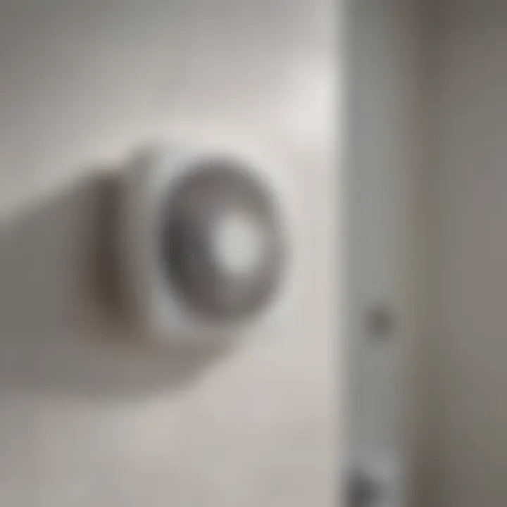 Quiet Operating Bathroom Fan Quiet operating bathroom fan installed in a modern bathroom