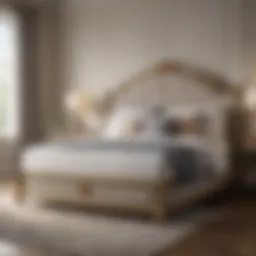 Elegant queen bed frame showcasing a stylish design