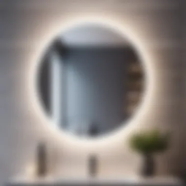 Innovation Redefined Modern chrome mirror with innovative shelf concept