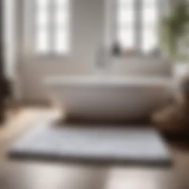 Minimalist Elegance for Your Bath Space Chunky Bath Mat Styled in Minimalist Bathroom