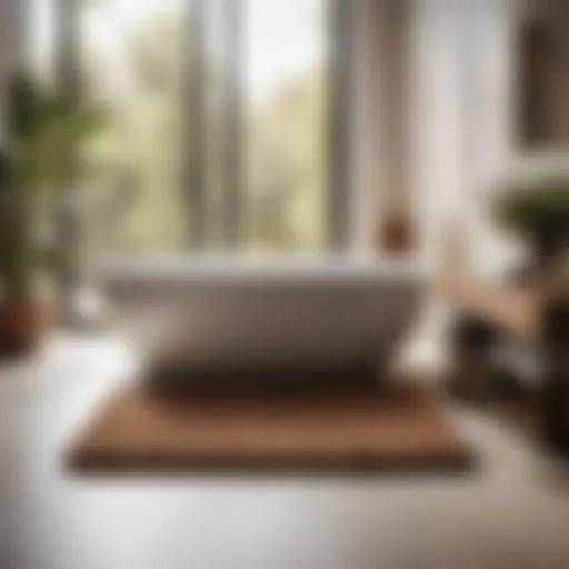 Elevate Your Bathroom Decor with Natural Earth Tones Chunky Bath Mat in Natural Earth Tones