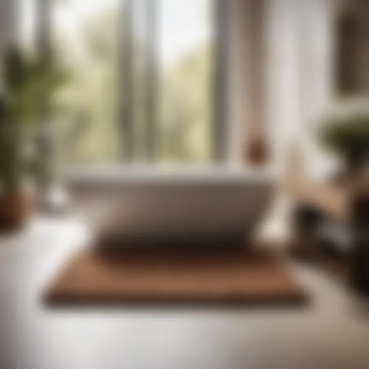 Elevate Your Bathroom Decor with Natural Earth Tones Chunky Bath Mat in Natural Earth Tones