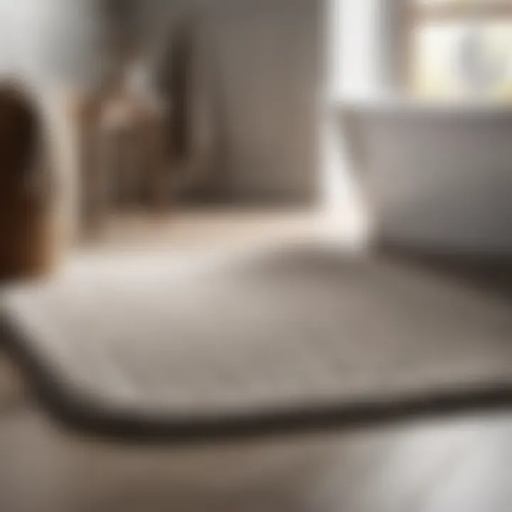 Enhance Comfort with Textured Weave Design Chunky Bath Mat with Textured Weave Design