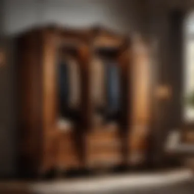 Classic Wooden Wardrobe with Vintage Charm