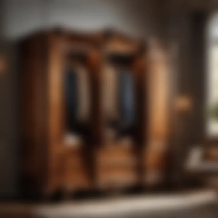 Classic Wooden Wardrobe with Vintage Charm