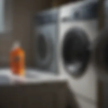 Result and Outcome Close-up of clean laundry washed with dish soap