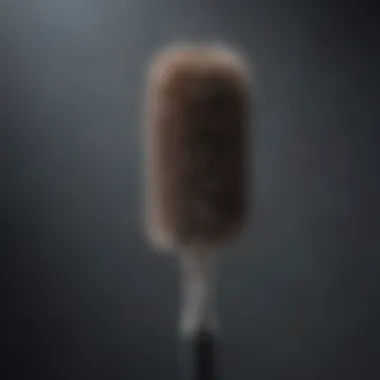 Close-up of the bristle head of a cleaning wand showcasing its unique texture