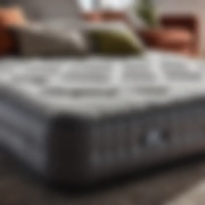 Close-up of air mattress feature in pull-out sofa bed