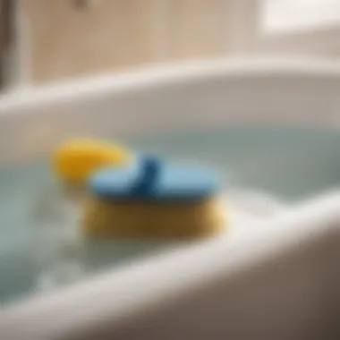 Tools of the Trade: Essential Bathtub Cleaning Supplies Close-up of bathtub scrubbing tools