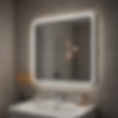 Seamless Bluetooth Integration for Convenience Close-up of Bluetooth connectivity feature on smart mirror