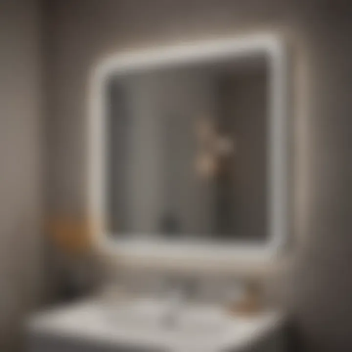 Seamless Bluetooth Integration for Convenience Close-up of Bluetooth connectivity feature on smart mirror