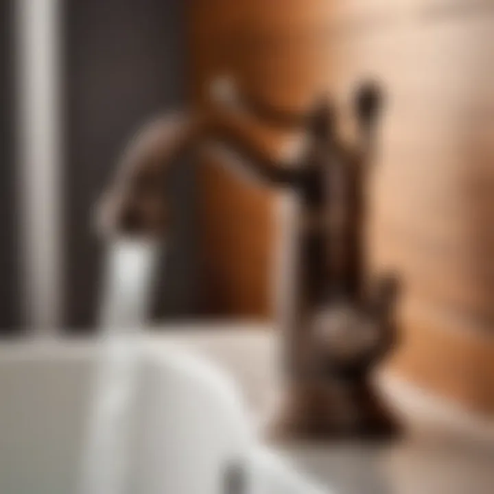 Close-Up of Oil-Rubbed Bronze Faucet Spout