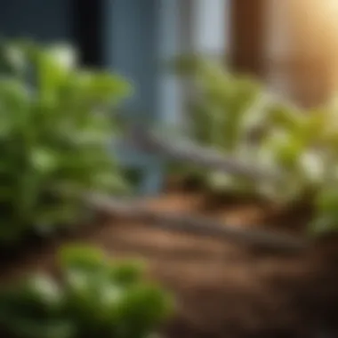 Close-up of pruning shears blades for indoor plants