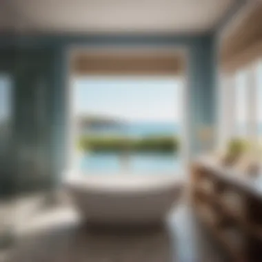 Coastal Bath Design with Seaside View