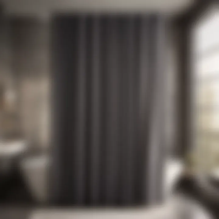 Sleek Simplicity Minimalist shower curtain in monochromatic tones