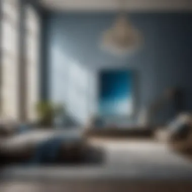 Color palette with various shades of blue and grey