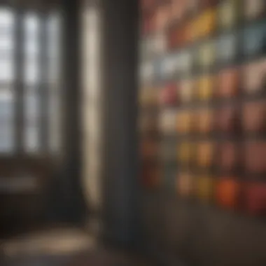 Color samples for wall painting