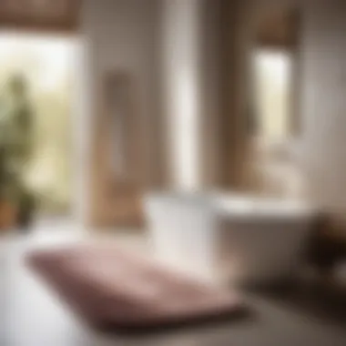 Cozy Comfort Haven Comfortable extra long bathroom rug in a cozy bathroom corner