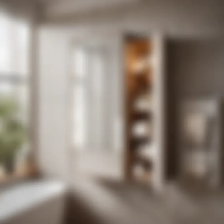 Compact bathroom cabinet showcasing clever storage solutions