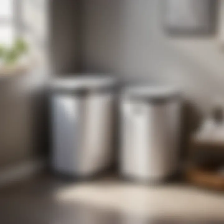 Compact Bathroom Trash Can for Small Spaces