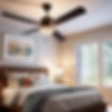 Efficient Cooling Solution for Small Bedrooms Compact Ceiling Fan in Cozy Bedroom