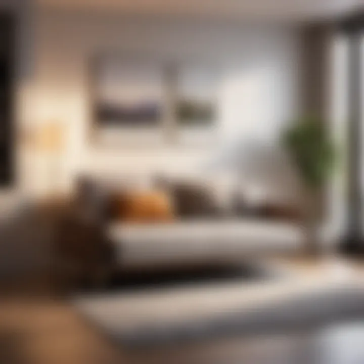 Space-Optimizing Innovation Compact small pull-out couch optimizing bedroom space