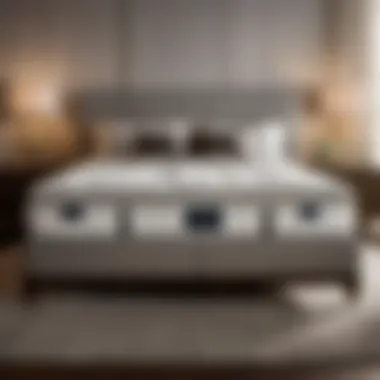 Elegant bedroom with a king size mattress