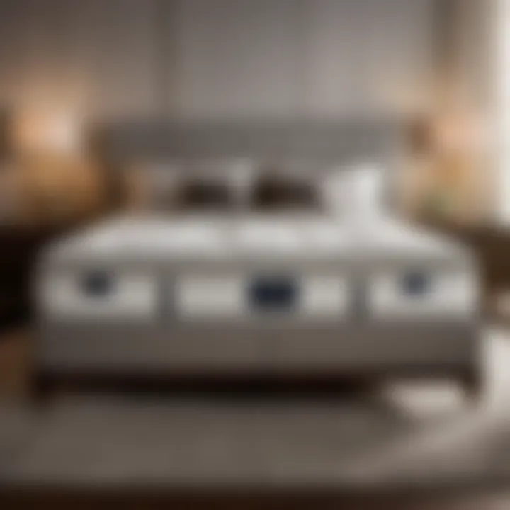 Elegant bedroom with a king size mattress