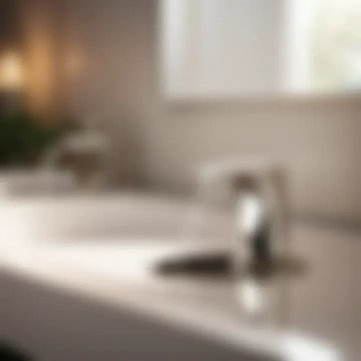 Completed bathroom sink drain replacement with shiny finish
