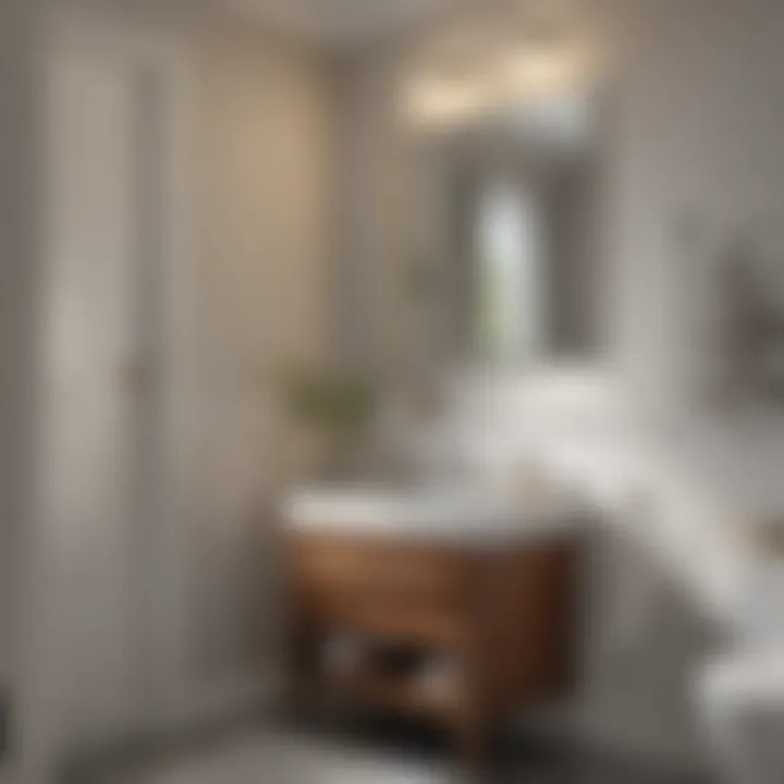 Efficient Use of Space with a 19-Inch Vanity Compact 19-inch bathroom vanity in a small space