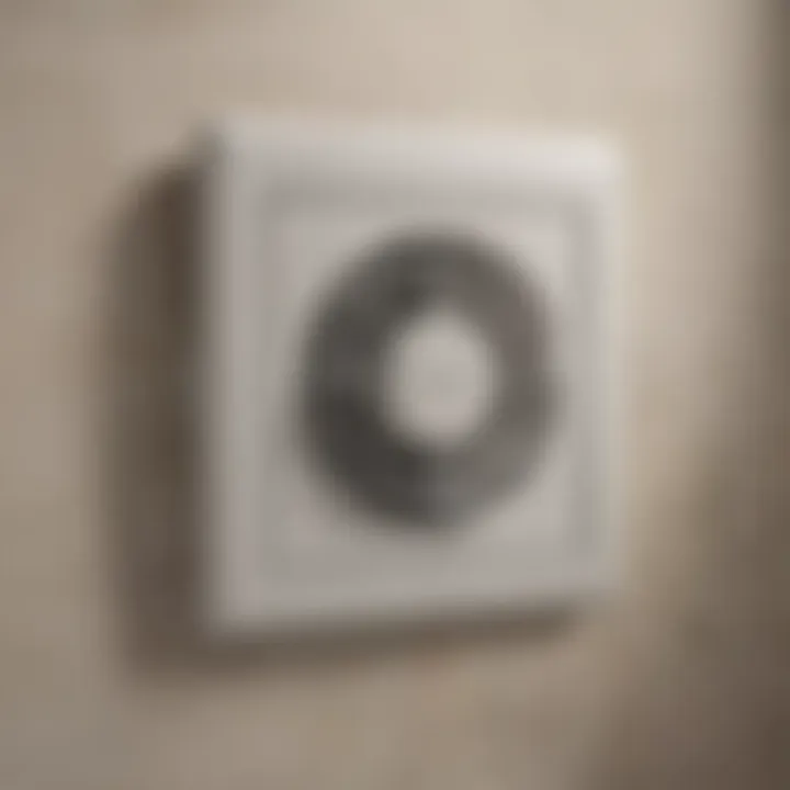 Close-up of a bathroom air vent demonstrating its functionality in maintaining air quality