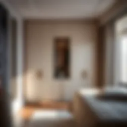 Elegant modern wardrobe design showcasing sleek lines and minimalist décor